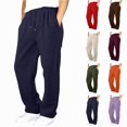 thumbnail image 1 of Teylalorva Boys Fleece Lined Joggers Elastic Waist Drawstring Side Pocket Warm Sports (4-15) Navy Size 4T, 1 of 6