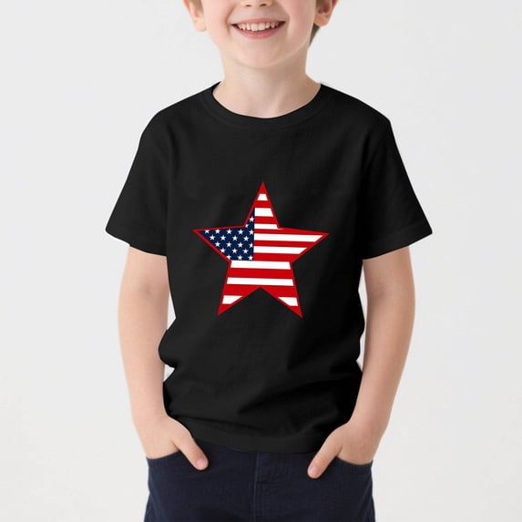 Teylalorva Boys Graphic T-Shirt, Soft Casual Round Neck Short Sleeve Kids Summer Active Tee Black Size 12