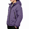 thumbnail image 1 of Teylalorva Boys Outerwear (3-12) Winter Ski Jacket Waterproof Windproof Hooded Coat Warm Outdoor Sports Snow For Kids Purple Size 9, 1 of 6