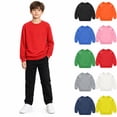 thumbnail image 1 of Teylalorva Boys Pullover Sweatshirt (1-13) Round Neck Long Sleeve Lightweight Top Everyday Tee Orange Size 11, 1 of 8