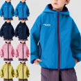 thumbnail image 1 of Teylalorva Boys Waterproof Jacket Zip up Reversible Sports Windbreaker Outdoor Hiking Coat (3-12) Navy Size 4T, 1 of 7