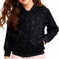 thumbnail image 1 of Teylalorva Girl'sOuterwear Jackets Sequin Sparkly Jacket Casual Party Carnival Winter Coat for Girls（2-10） Black Size 5T, 1 of 7