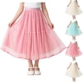 thumbnail image 1 of Teylalorva Girls Midi Skirt Breathable Mesh Classic Fit Soft Comfort Summer Fashion Wedding Skirt Mint Green Size 10-12, 1 of 7