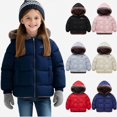 thumbnail image 1 of Teylalorva Girls Outerwear Jackets Reversible Fleece Lined Hooded Puffer Coat Warm Winter Outdoor Coat（1-12） Black Size 3T, 1 of 8