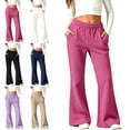 thumbnail image 1 of Teylalorva Girls Sweatpants (5-15) Fleece Lined Flared Pants with Side Pockets Elastic Waist Casual Back to School Winter Warm Long Pants Dark Gray Size 150, 1 of 9
