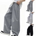 thumbnail image 1 of Teylalorva Kids Boys Pants Elastic Waist Lightweight Wide Leg Summer Casual Hiking Pants Dark Gray Size 8, 1 of 6