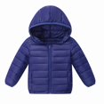 thumbnail image 1 of Teylalorva Outerwear Jackets for Girls Lightweight Puffer Jacket Casual Warm Winter Coat for Girls（Girls） Dark Blue Size 13, 1 of 2