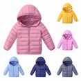 thumbnail image 1 of Teylalorva Outerwear Jackets for Girls Lightweight Puffer Jacket Casual Warm Winter Coat for Girls（Girls） Pink Size 4T, 1 of 2
