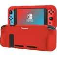 thumbnail image 1 of Teyomi Silicone Protective Case with Stand and 2 Game Card Storage Slots for Nintendo Switch with Shock and Drop Protection for Children‘s Holiday and Birthday Gifts-Red, 1 of 6