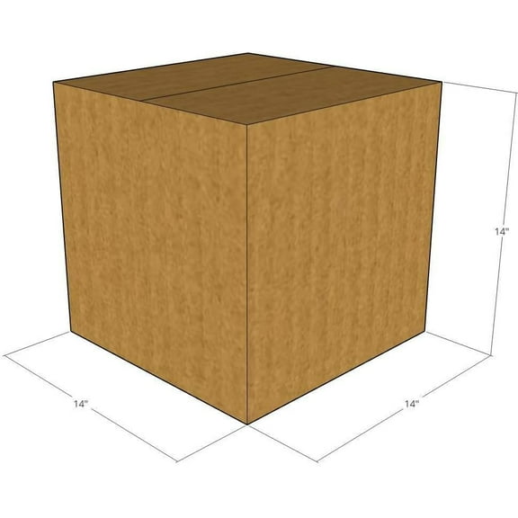 14" x 14" x 14" Corrugated Boxes 32 ECT (Pack of 5-14x14x14) | Quality Moving Boxes. Great for Shipping Boxes for Business, Office or Home.