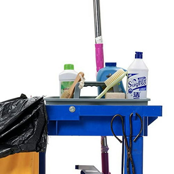 Teyyvn 4 Pack Carry Caddy, Plastic Cleaning Caddy with Handle, Gray