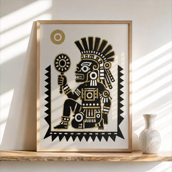 Tezcatlipoca Mexican Latin Tribal Mesoamerican Mythology Indigenous ...