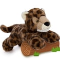 thumbnail image 1 of Tezituor 16" Leopard Stuffed animal Realistic Stuffed Cheetah Plush Toy Soft Body Pillow, 1 of 7