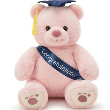 Tezituor 17.7" Graduation Teddy Bear 2025 Stuffed Animal with Doctoral Cap and Sash Graduation Stuffed Bear Plush Toy