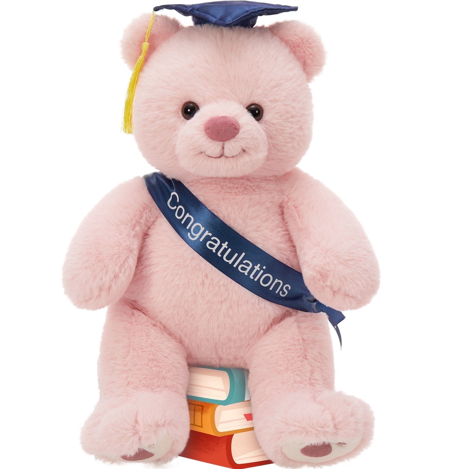 Tezituor 2026 Graduation Teddy Bear Stuffed Animal with Doctoral Cap and Sash Graduation Stuffed Bear Plush Toy