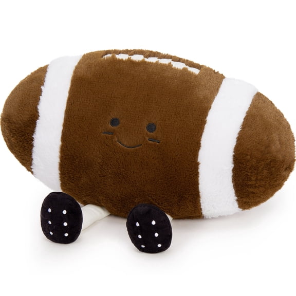 Tezituor 18.5" Football Plush Toy Smiley Stuffed Rugby Plush Toy Soft Body Pillow