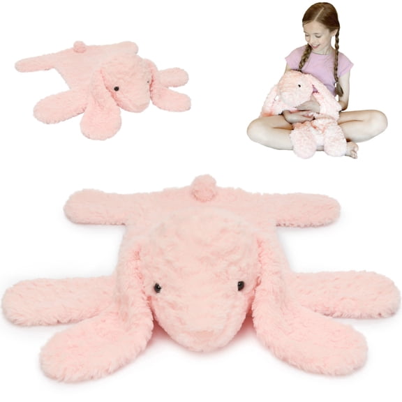 Tezituor 22'' Rabbit Stuffed Animal Rabbit Security Blanket Rabbit Lovey Toy