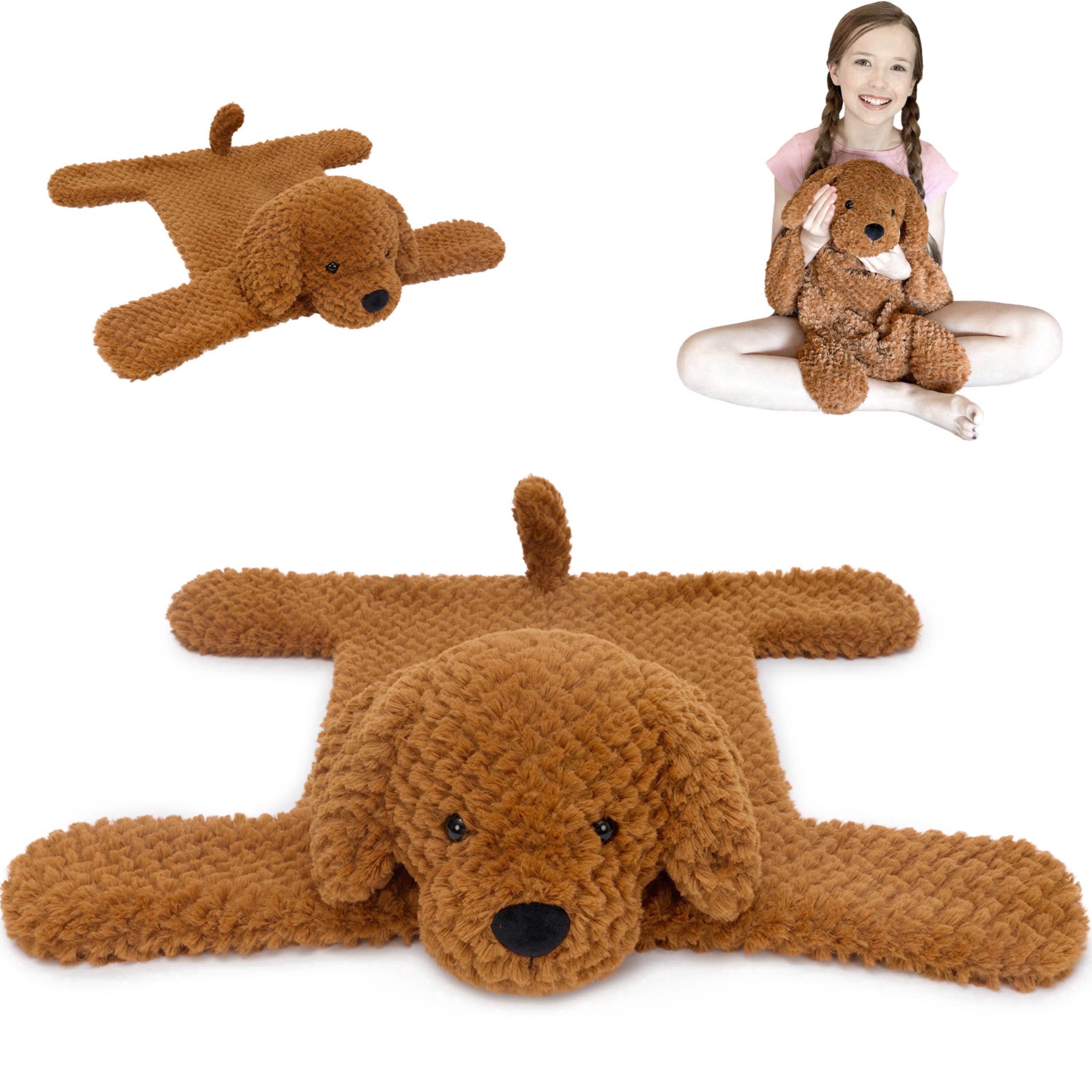 Tezituor 22'' Weighted Dog Stuffed Animal Dog Security Blanket Puppy Lovey Toy