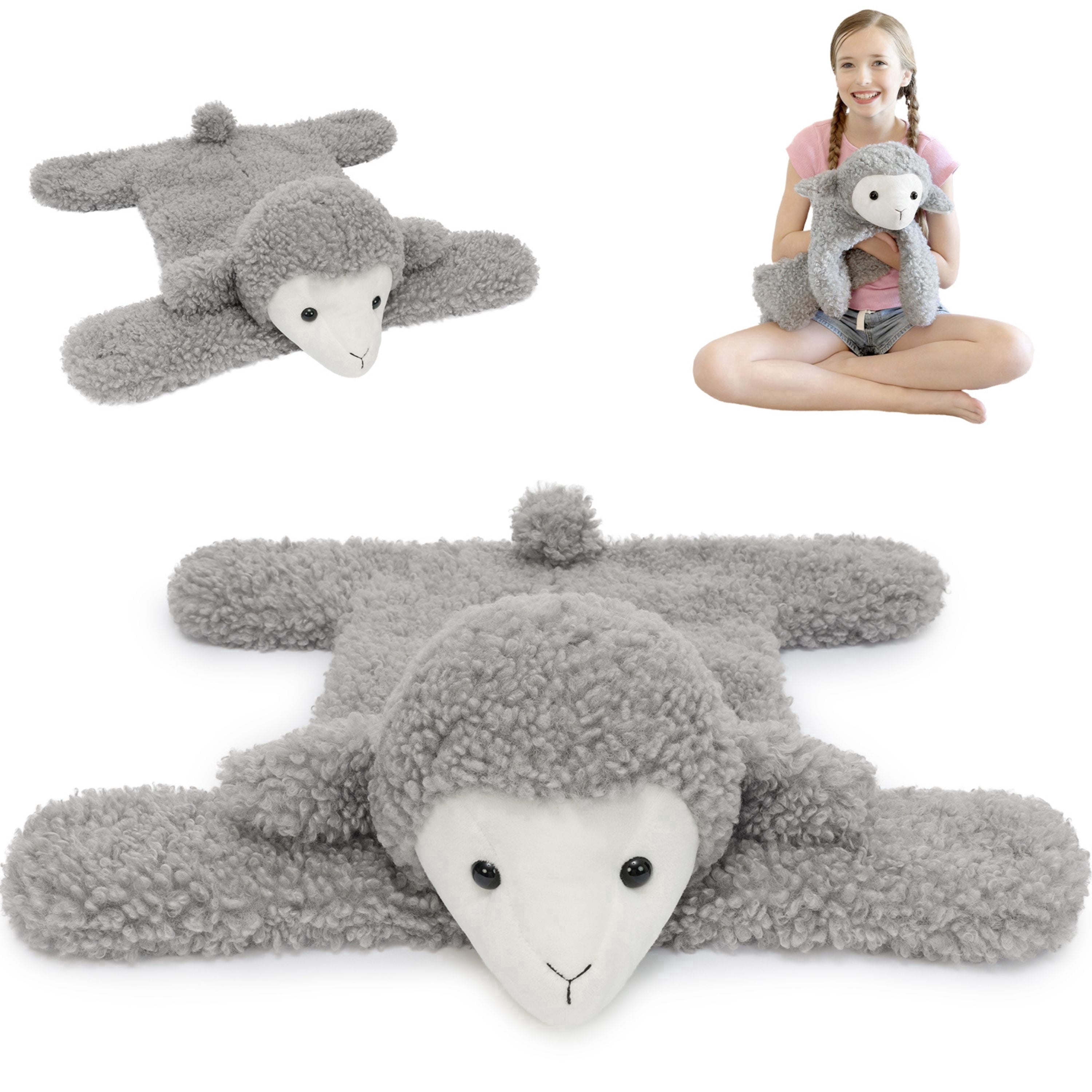Tezituor 22'' Weighted Lamb Stuffed Animal Lamb Security Blanket Lamb Lovey Toy