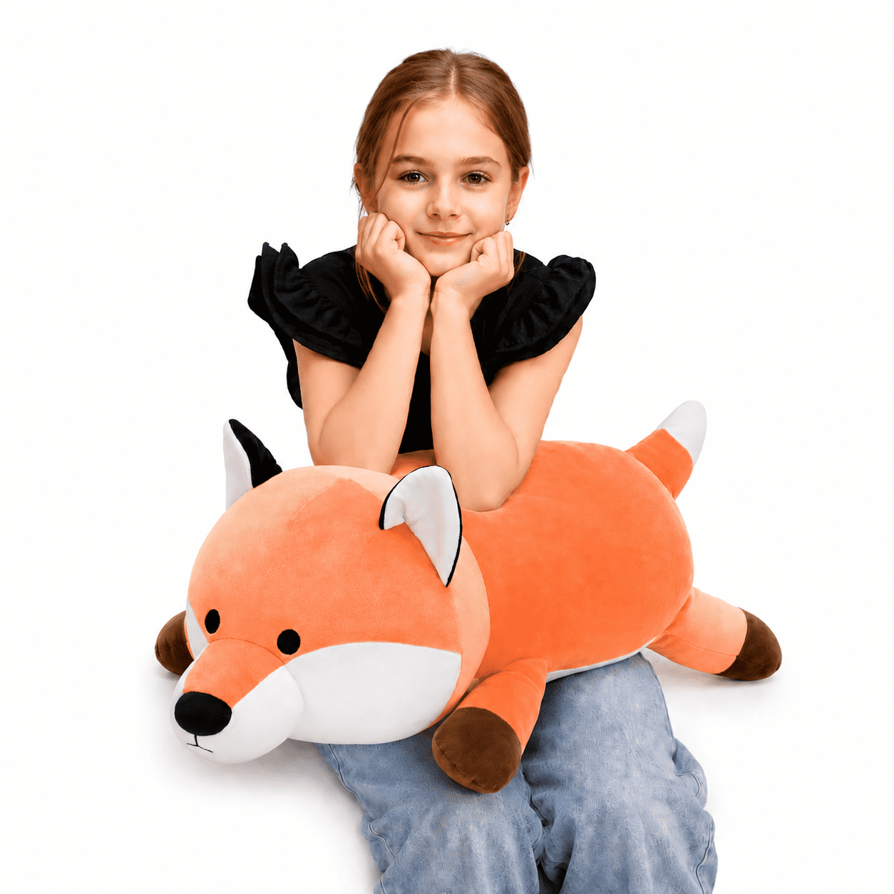 Tezituor 23.6'' Fox Stuffed Animal Giant Stuffed Animal Fox Body Pillow
