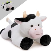 Tezituor 28" Cow Weighted Stuffed Animals 5lb Soft Microwavable Stuffed Animal Glow in The Dark