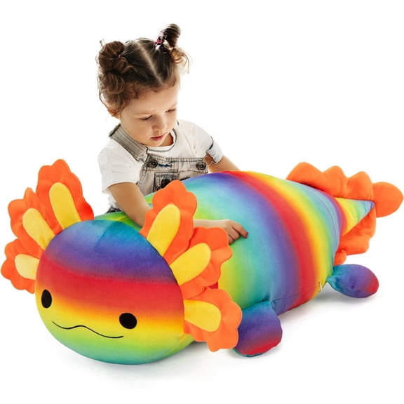 Tezituor 39'' Axolotl Stuffed Animal Large Plush Axolotl Pillow Plush Toy