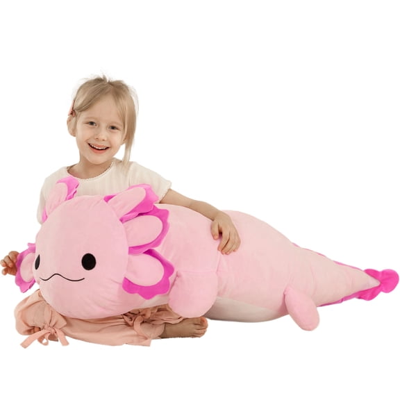 Tezituor 39.3'' Axolotl Stuffed Animal Large Plush Axolotl Pillow Plush Toy