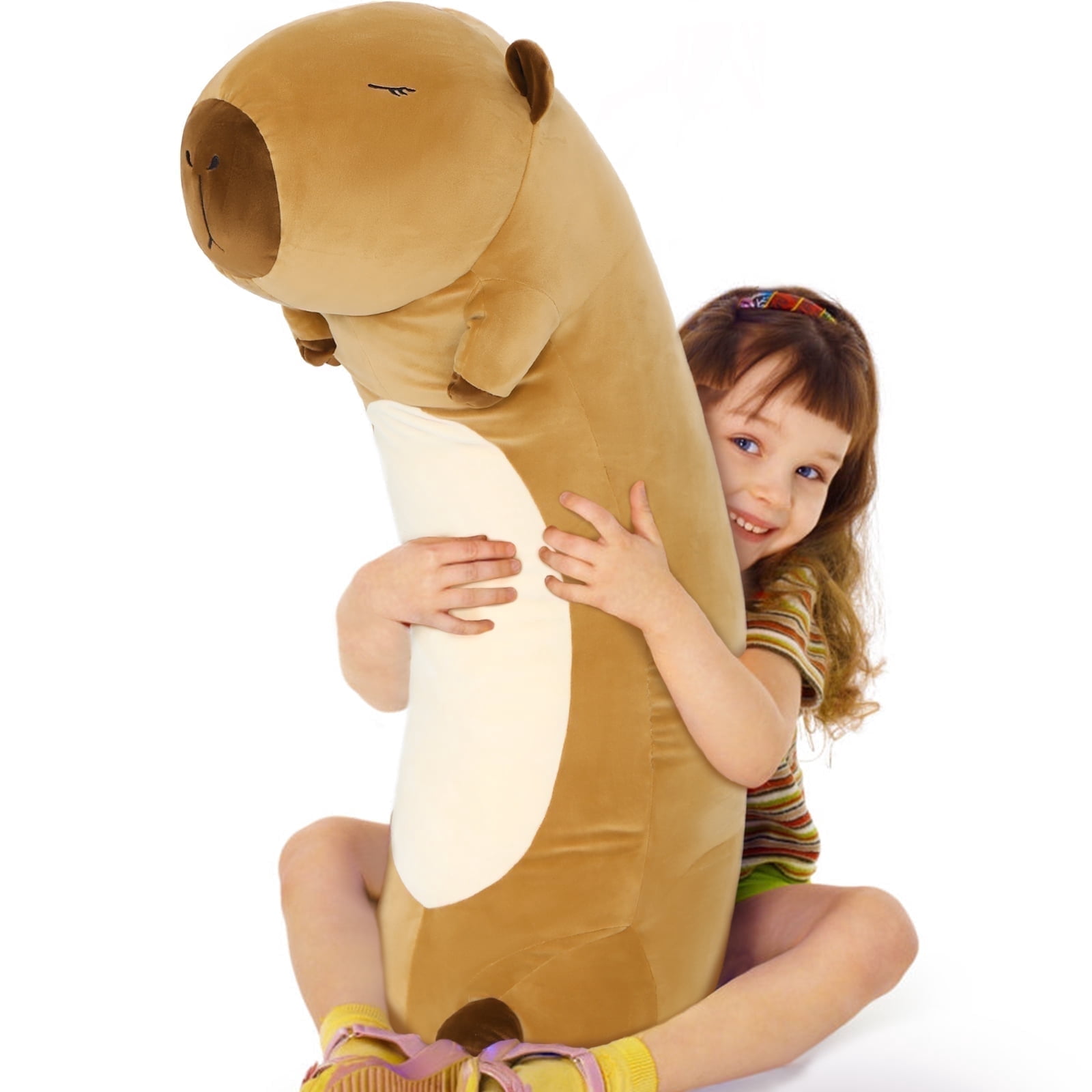 Tezituor 39.3'' Capybara Stuffed Animal Cute Stuffed Capybara Pillow Plush Toy
