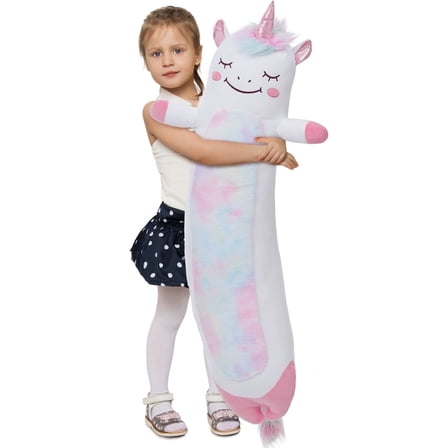 Tezituor 43'' Unicorn Stuffed Aniaml Giant Unicorn Plush Body Pillow Plush Toy
