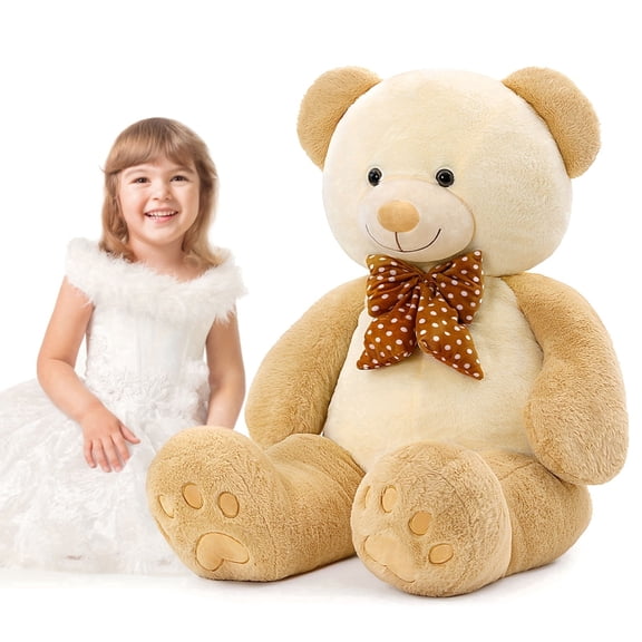 Tezituor 47" Giant Teddy Bear Stuffed Animal Large Teddy Bear Plush with Bow-Tie Toys