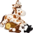 thumbnail image 1 of Tezituor 4Pcs Horse Stuffed Animal 21" Mommy Stuffed Horse with 3 Ponies Plush Toy, 1 of 9