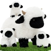 Tezituor 4Pcs Sheep Stuffed Animal 18 Giant Lamb Plush with 3 Babies Sheep Inside