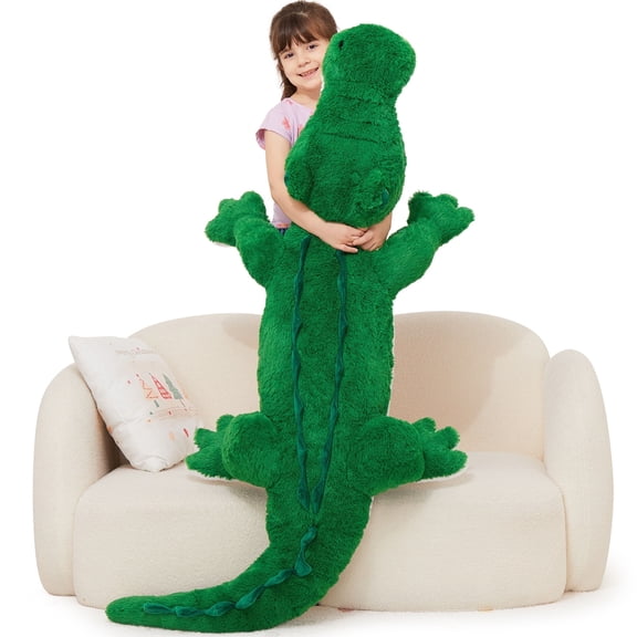 Tezituor 67" Alligator Stuffed Animal Giant Crocodile Plush Body Pillow Plush Toy