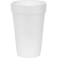 Tezzorio (200 Count) 16 oz White Foam Cups, Foam Drinking Cups