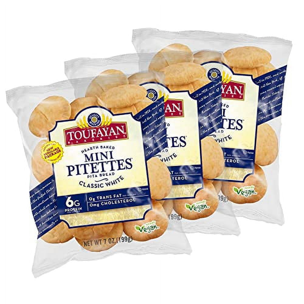 Tfayan Bakeries, Classic White Mini Pitettes Bite Size Pita Bread
