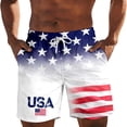 thumbnail image 1 of Tfken 4Th Of July Summer Shorts For Men 250Th Anniversary America Independence Day Drawstring Star Print Shorts With Pockets Patriotic Male Trendy Clothes White, 1 of 5
