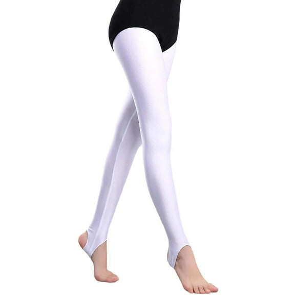 Tfken Baby Girls Leggings Pants Basic Solid Color Slim-Leg Full Length White Pants Size 7-8 Years