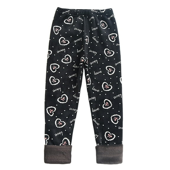 Tfken Baby Girls Leggings Pants Butterfly Print Slim-Leg Ankle Length Black Pants Size 6-7 Years