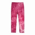 thumbnail image 1 of Tfken Baby Girls Leggings Pants Size 2-3 Years Ankle Length Tie-Dye Comfortable Fashion Slim-Leg Pants Hot Pink, 1 of 2