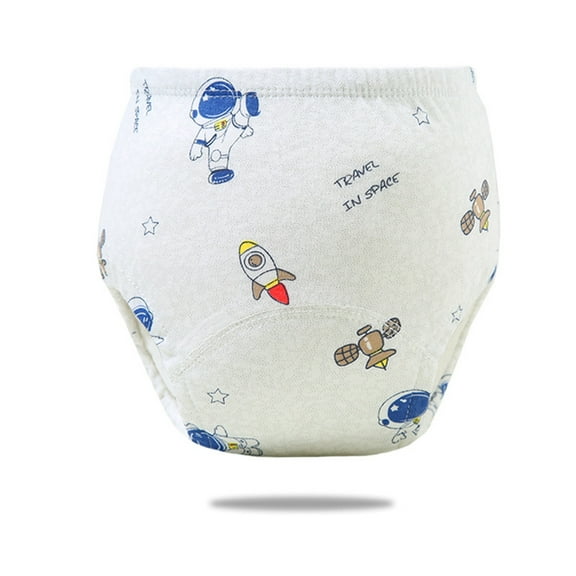 Tfken Baby Toddler Underwear Cartoon Print 1Pcs Training Briefs White Size 6-12 Months