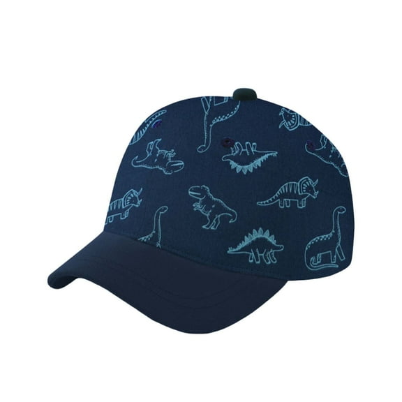 Tfken Baby Sun Hat For Boys Girls Toddler Dinosaur Print Baseball Cap Adjustable Kids Hat For Outdoor Daily Casual Wear Navy Size 2-4 Years