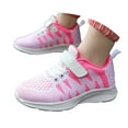 thumbnail image 1 of Tfken Big Girls Athletic Running Shoes Patchwork Platform Hook & Loop No Slip Lightweight Sneakers For Kids Pink Size 12.5-13 Years, 1 of 7