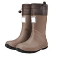 thumbnail image 1 of Tfken Boys Girls Casual Rainboots Outdoor Play Water Shoes Mid High Calf Rain Boot Adjustable Drawstring Lightweight Cute Outerwear Children Booties Footwear Size 7-7.5 Years Brown, 1 of 4