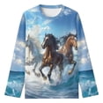 thumbnail image 1 of Tfken Boys Soft Comfy Tops Daily Wear Travel Fashion Tshirts Long Sleeve Casual Print Graphic T-Shirts Summer Tees Children Trendy Clothes Size 3-4 Years, 1 of 4