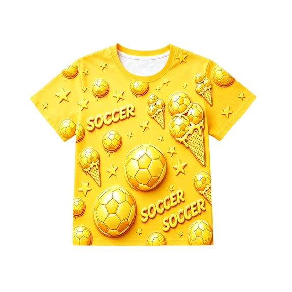 Tfken Boys Soft Comfy Tops Daily Wear Travel Fashion Tshirts Short Sleeve Casual Print Graphic T-Shirts Summer Tees Child Classic Clothes Size 3-4 Years