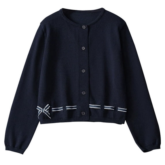 Tfken Cardigan For Girls Fall Winter Baggy Button Cardigan Casual Lightweight Warm Child Comfy Clothes Outwear Size 15-16 Years Blue