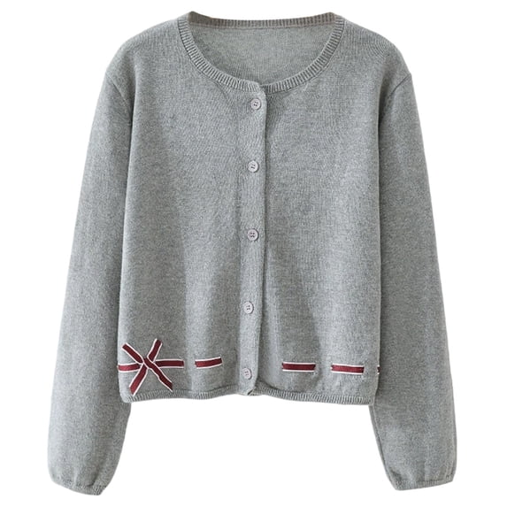 Tfken Cardigan For Girls Fall Winter Baggy Button Cardigan Casual Lightweight Warm Toddler Soft Clothes Outdoor Size 15-16 Years Gray