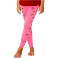 thumbnail image 1 of Tfken Child Girls Pants Cat Print Slim-Leg Leggings Pink Fall Trousers Size 5-6 Years, 1 of 5