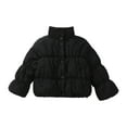 thumbnail image 1 of Tfken Coat For Girls Winter Fall Button Lightweight Coats With Pockets Baggy Casual Warm Child Comfy Clothes Outwear Size 18-24 Months Black, 1 of 5