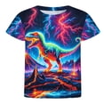 thumbnail image 1 of Tfken Comfy Tops For Boys Soft Daily Wear Travel Lightweight Tees Short Sleeve Print Graphic Casual T-Shirts Summer Tshirts Children Trendy Clothes Size 1-2 Years, 1 of 3